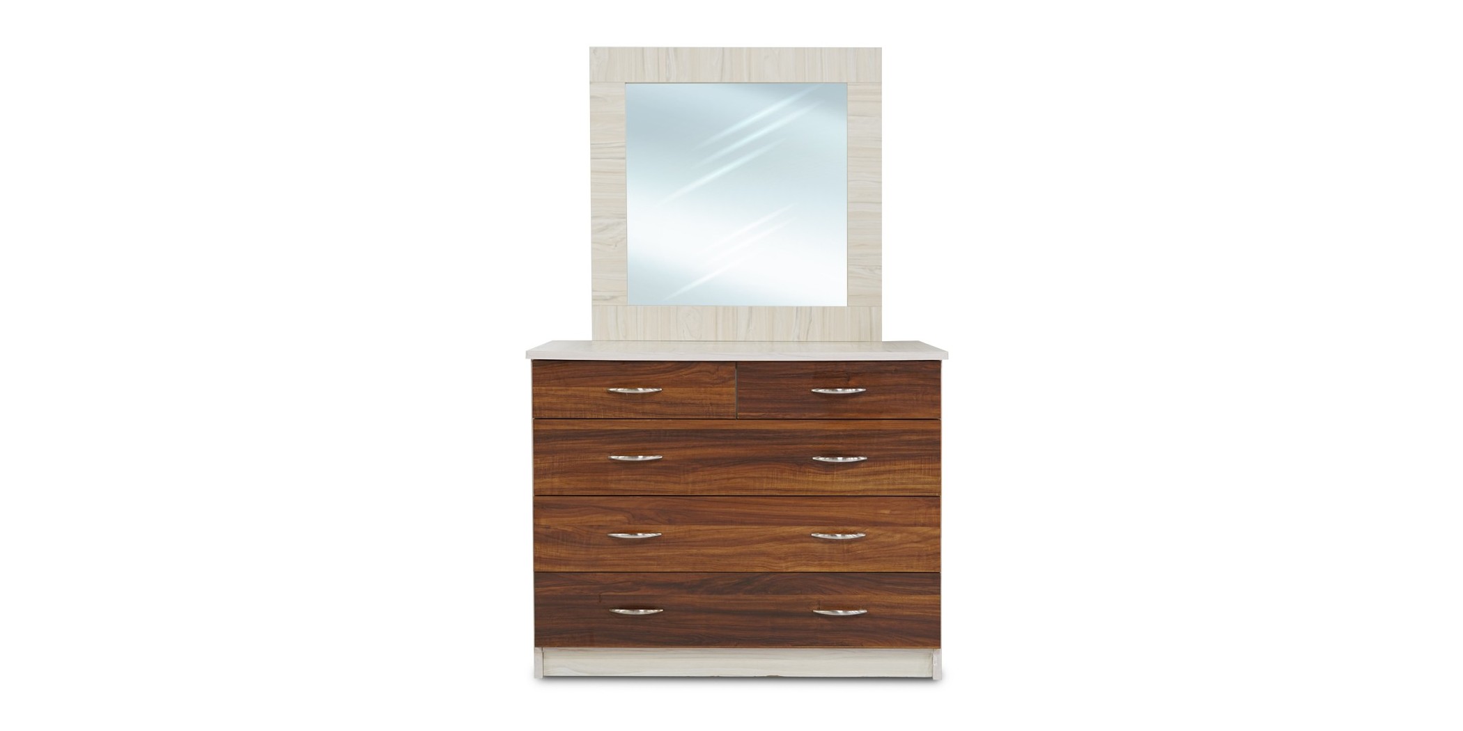 Tripoli Dressing Table MDF Kiaat and Creamywood Tripoli Dressing Table MDF Kiaat and Creamywood