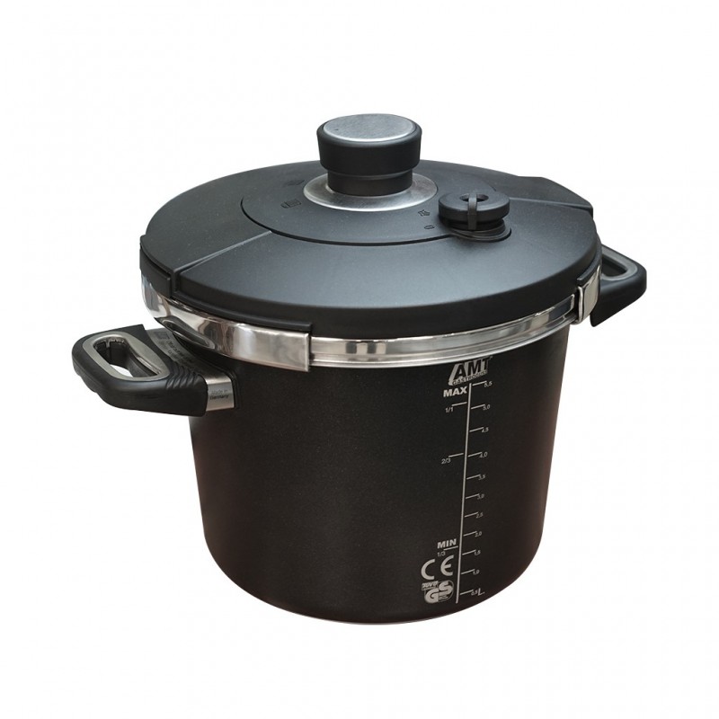 AMT Gastroguss 1924SK-E-SET-Z500-L 3pcs Set of 24cm Cast Aluminum 5.5L Pressure Cooker "O"