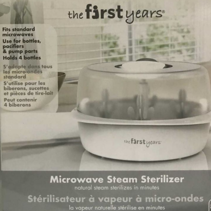 First Years Microwave Steam Sterilizer Gray Y7873 0M+