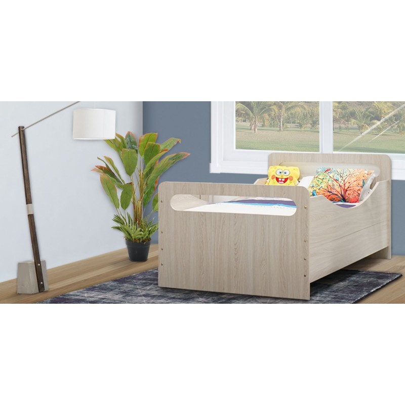 Scoop Bed 90x190 cm MDF Wash Oak Scoop Bed 90x190 cm MDF Wash Oak