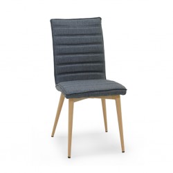 Elfa Chair Metal & Black Fabric Cushion