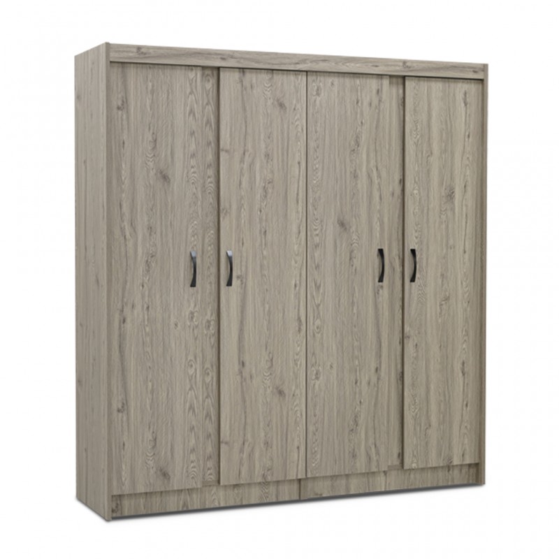 Preston Wardrobe 4 Door Plywood Sand Ash