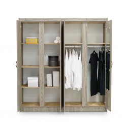 Preston Wardrobe 4 Door Plywood Sand Ash