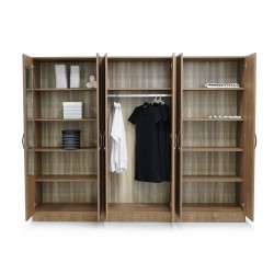 Cardiff Wardrobe 6 Doors PB Greyish Brown