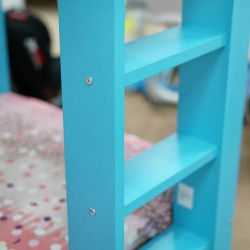 Glitter Bunk Bed 190cm White & Blue Particle Board