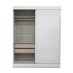 Prestige Wardrobe 2 Doors White Particle Board