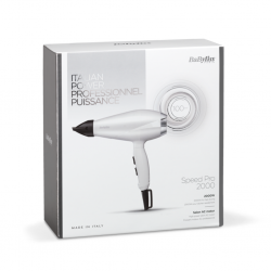 Babyliss 6704WE 2000W Speed Pro WH Silver Hair Dryer 5YW "O"