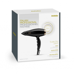 Babyliss 6714E 2300W Super Pro Ionic Blk/Gold Hair Dryer 5YW "O"