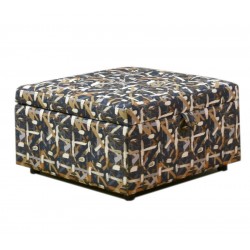 Penington Ottoman in Fabric Splash Indigo
