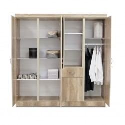 Venlo Wardrobe 4 Doors MDF Maroon