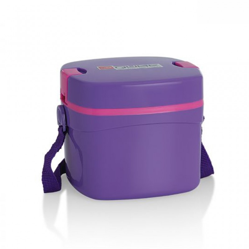 Cello CEL052 Plastic Insulated Purple Lunch Box Qube Big Deluxe "O" Cello CEL052 Plastic Insulated Purple Lunch Box Qube Big Deluxe "O"