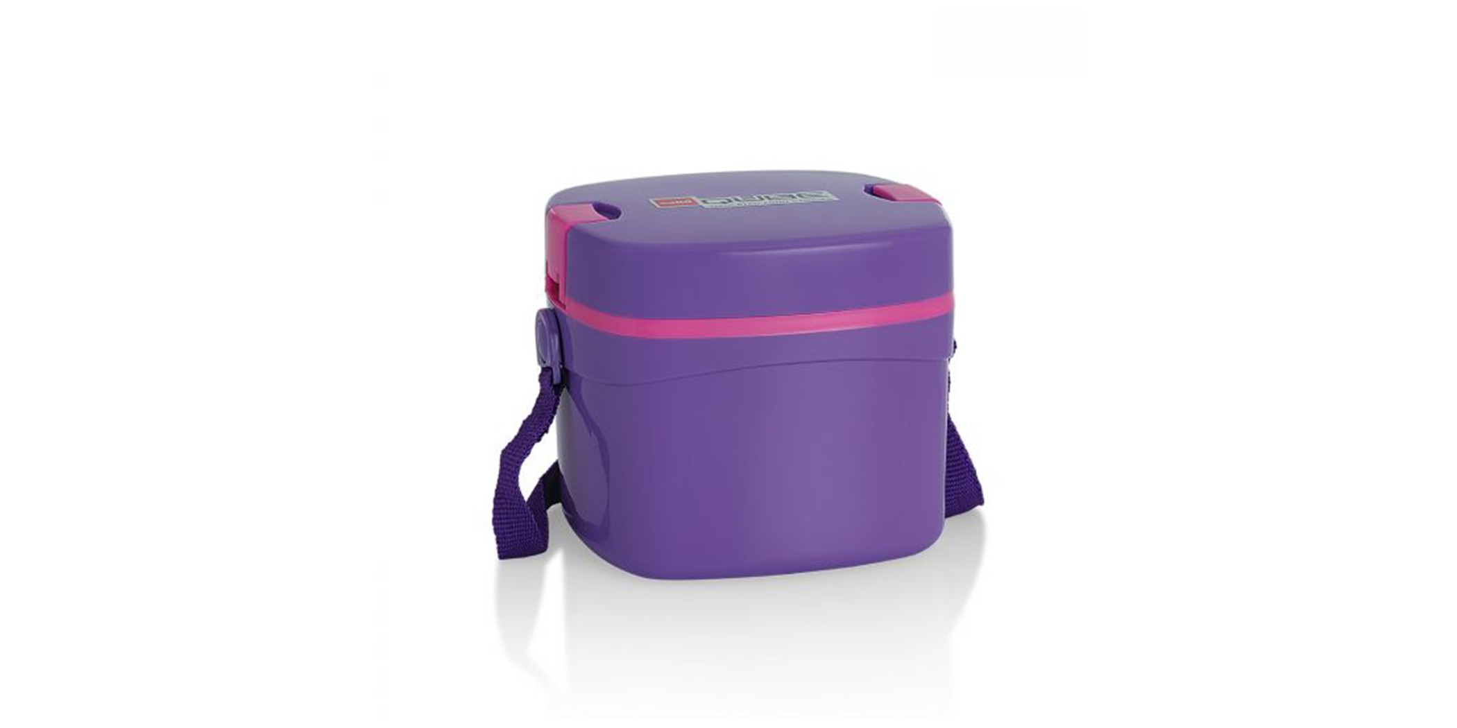 Cello CEL052 Plastic Insulated Purple Lunch Box Qube Big Deluxe "O"