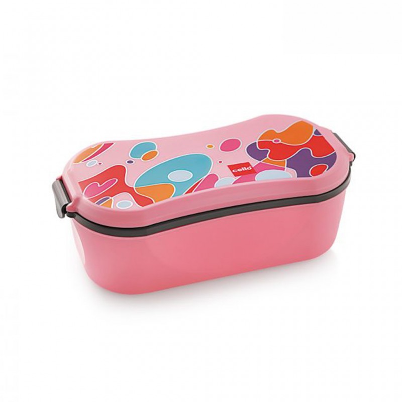 Cello CEL054 Plastic Insulated Pink Lunch Box Doppler "O" Cello CEL054 Plastic Insulated Pink Lunch Box Doppler "O"