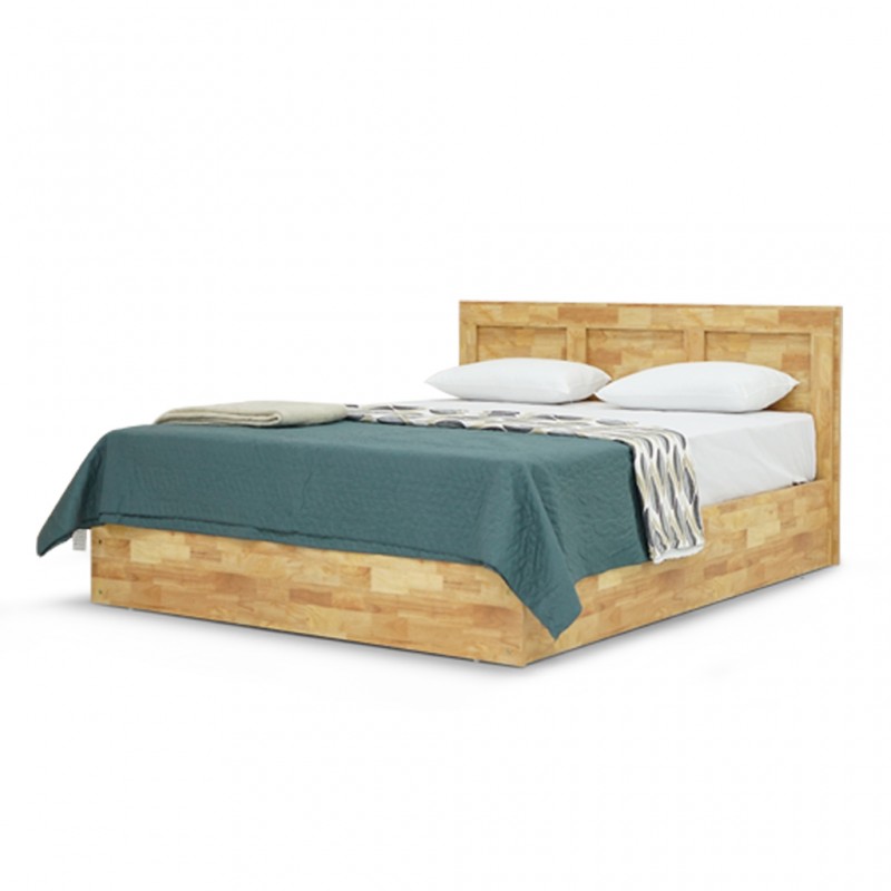 Walton Bed 150x190 cm MDF Joint Wood Grey Walton Bed 150x190 cm MDF Joint Wood Grey