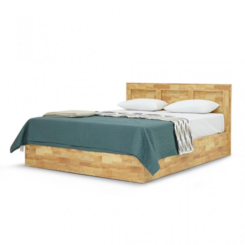 Walton Bed 150x190 cm MDF Joint Wood Grey