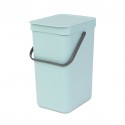 Brabantia 109744 12L Mint Sort & Go Waste Bin 10YW "O"