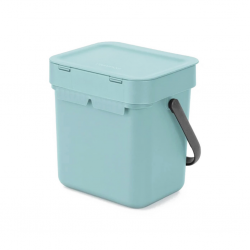 Brabantia 209826 3L Mint Sort & Go Waste Bin 10YW "O"