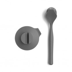 Brabantia 117589 Dark Grey Dish Brush With Suction Cup Holder 2YW  "O"