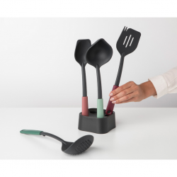 Brabantia 123184 TASTY+ Mixed Kitchen Utensils Set + Stand 5YW "O"