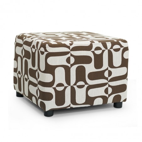 Picasso Ottoman Pattern Brown Fabric