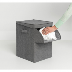 Brabantia 120442 35L Pepper Black Stackable Laundry Box 2YW  "O"