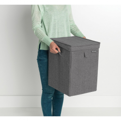 Brabantia 120442 35L Pepper Black Stackable Laundry Box 2YW  "O"