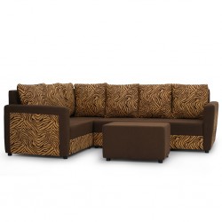 Olwen Corner Group LHF 2S +RHF 3S +Ottoman Brown