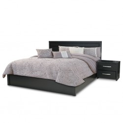 Angel Bedroom Set 180x200cm Black Matte Color