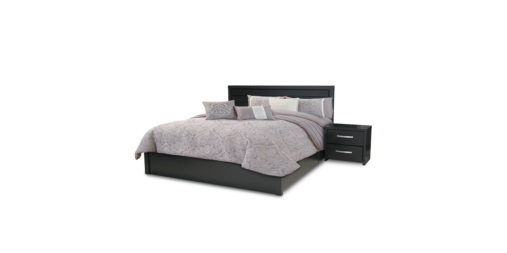 Angel Bedroom Set 180x200cm Black Matte Color