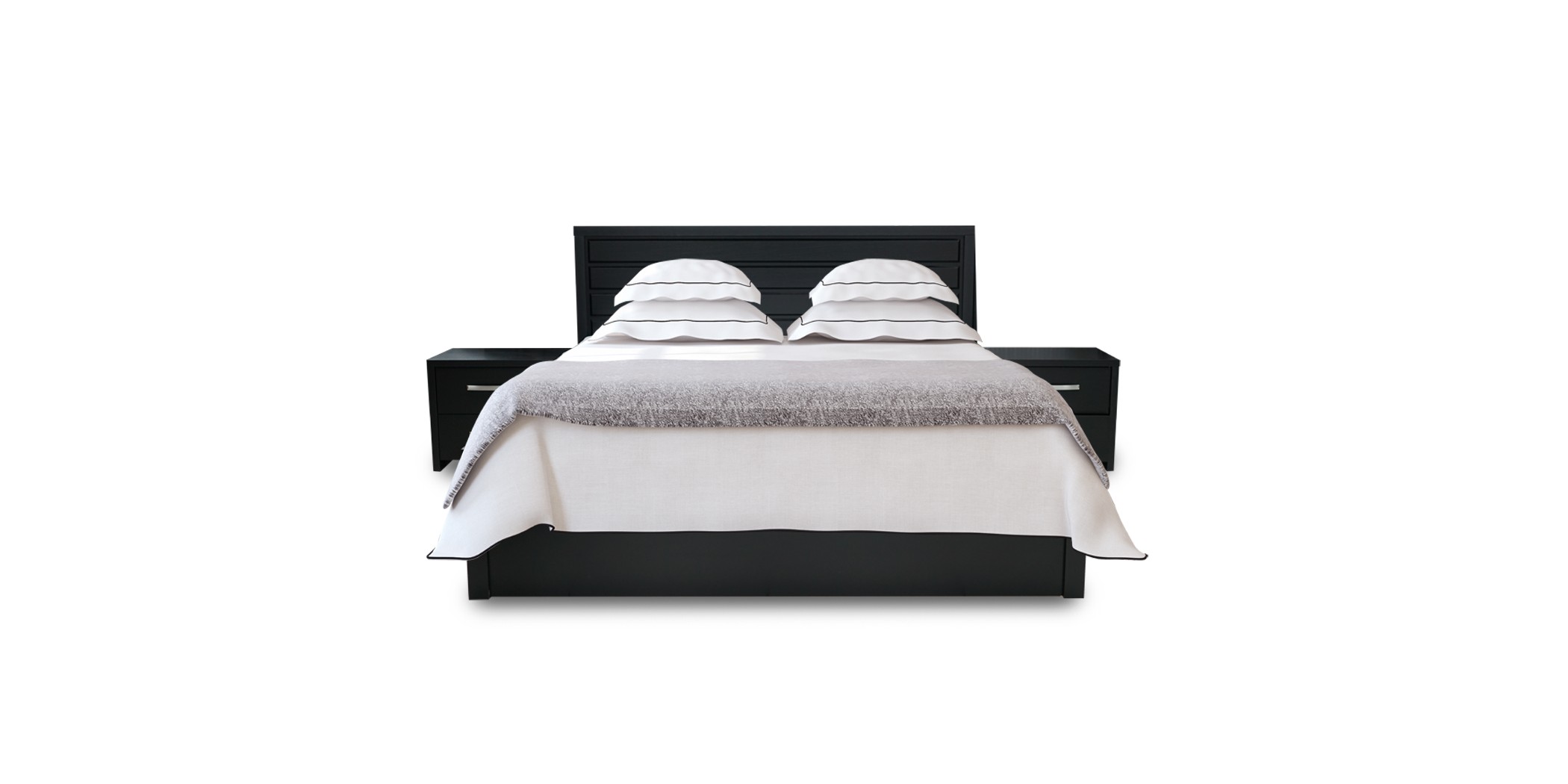 Angel Bedroom Set 180x200cm Black Matte Color