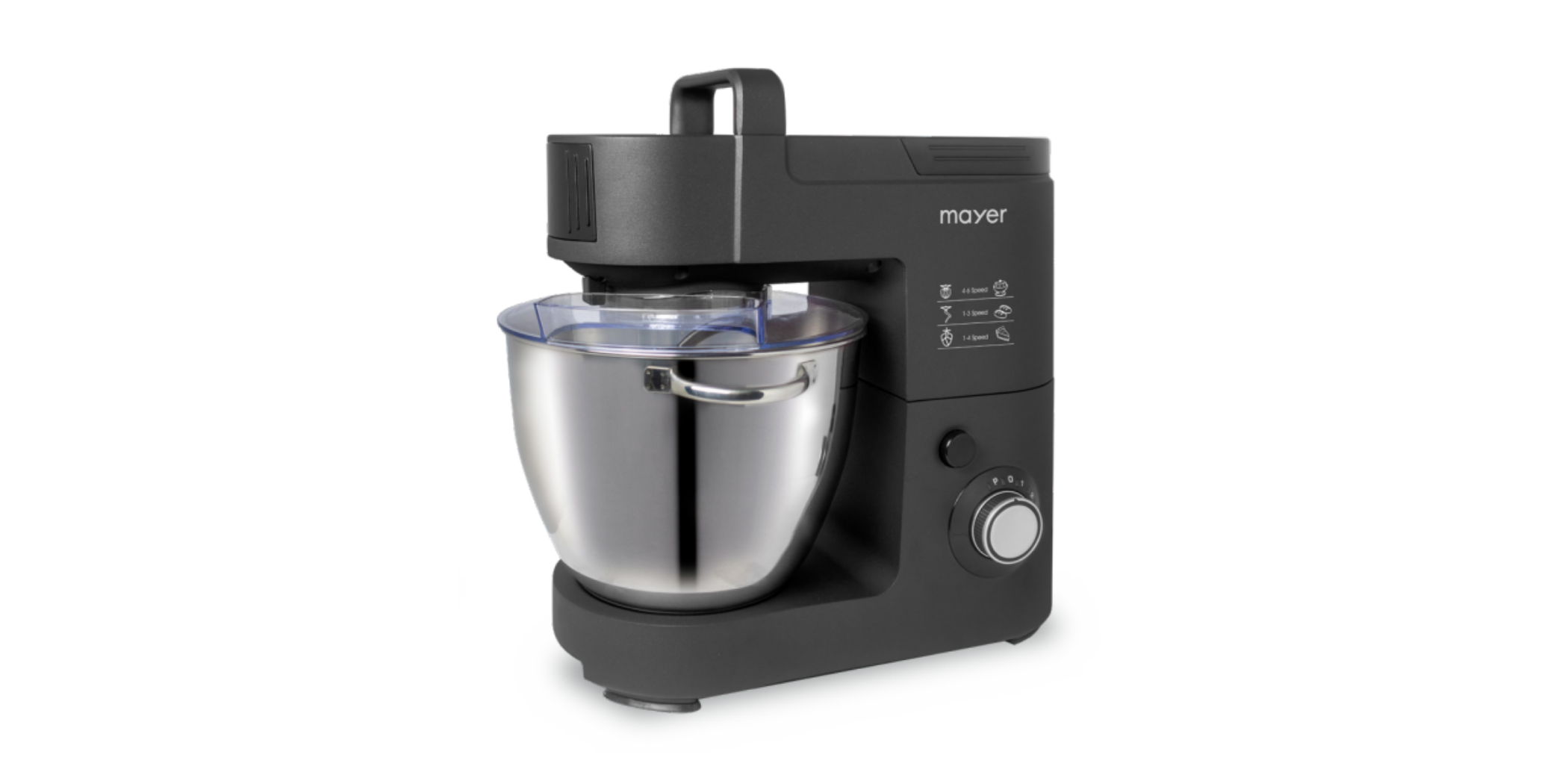 Mayer MMSM100 6L 1500W Matte Black Stand Mixer