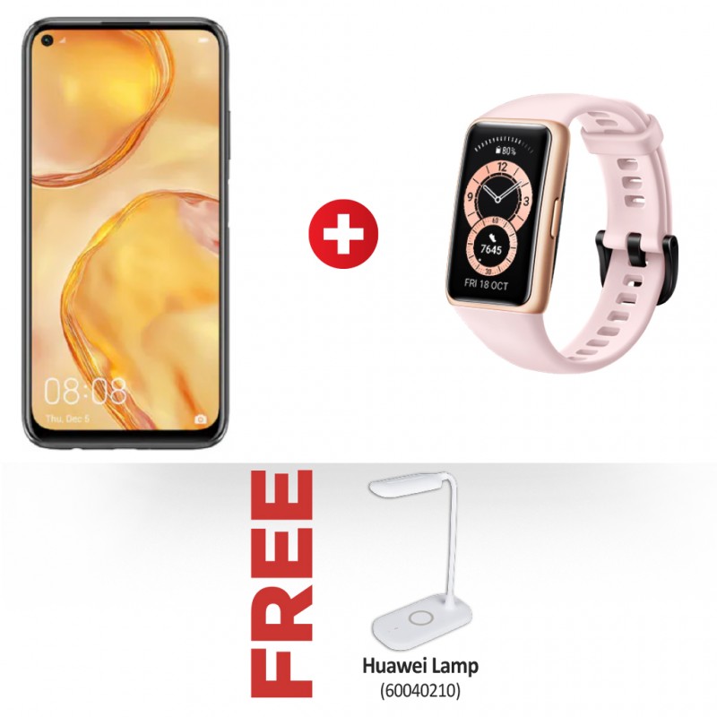 Huawei Nova 7i Black + Huawei Band 6 (Pink) & Free Huawei Lamp Huawei Nova 7i Black + Huawei Band 6 (Pink) & Free Huawei Lamp
