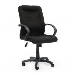 Elle Low Mid Back Fabric Office Chair Black Color