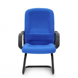 Elis Visitor Fabric Cantiliver Chair Blue Color