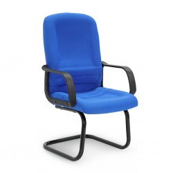 Elis Visitor Fabric Cantiliver Chair Blue Color