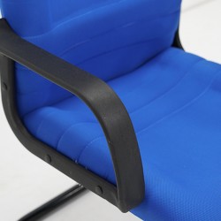 Elis Visitor Fabric Cantiliver Chair Blue Color