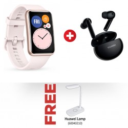 Huawei Band 6 (Pink) + Huawei Freebuds 4i Black \u0026 Free Huawei Lamp