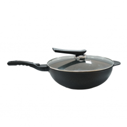 Concetto KR32 32cm Die Cast Wok With Glass Lid