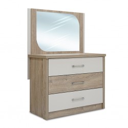 Portobello Dressing Table Beige & Oak