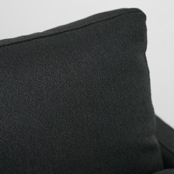 Burbank 3 Seater Black W/Grey Cushion Fabric (AFG)