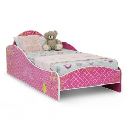 Hera Bed 90x190 cm Particle Board Pink Color