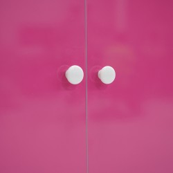 Hera Wardrobe 2 Doors Particle Board Pink Color