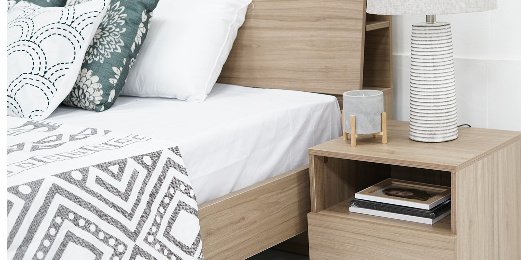 Alessia Bedroom Set 180x200 cm Walnut Color