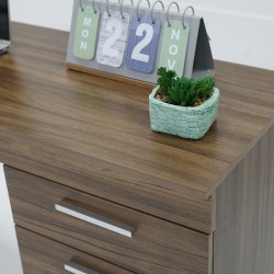 Fraser Office Table Nogal Trend PB W/2 Drawers