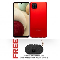 Samsung Galaxy A12 Red & Free Volkano Nimbus Series Mini Bluetooth Speaker VK-3018-BK