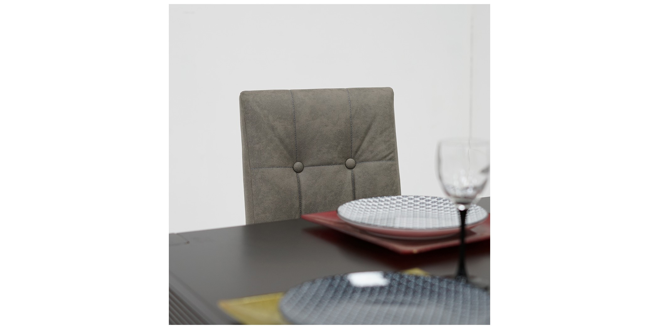 Bonia Table+6 chairs Dark Walnut Rubberwood