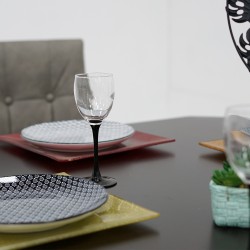 Bonia Table+6 chairs Dark Walnut Rubberwood