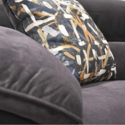 Elson Corner Chaise+LVST in Fabric Purple
