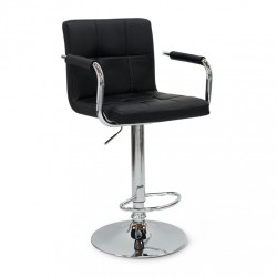 Edison Bar Stool PU Black Color