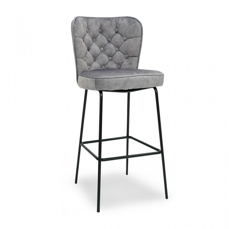 Werfen Bar Stool Grey Velvet Color